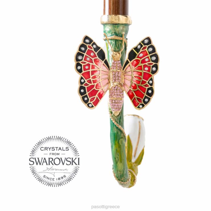 ομπρέλα | PASOTTI 189 5x790-10 k90 - κόκκινη ομπρέλα πεταλούδας 2N6B8550 γυναίκες